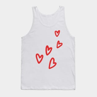 cute red hearts Tank Top